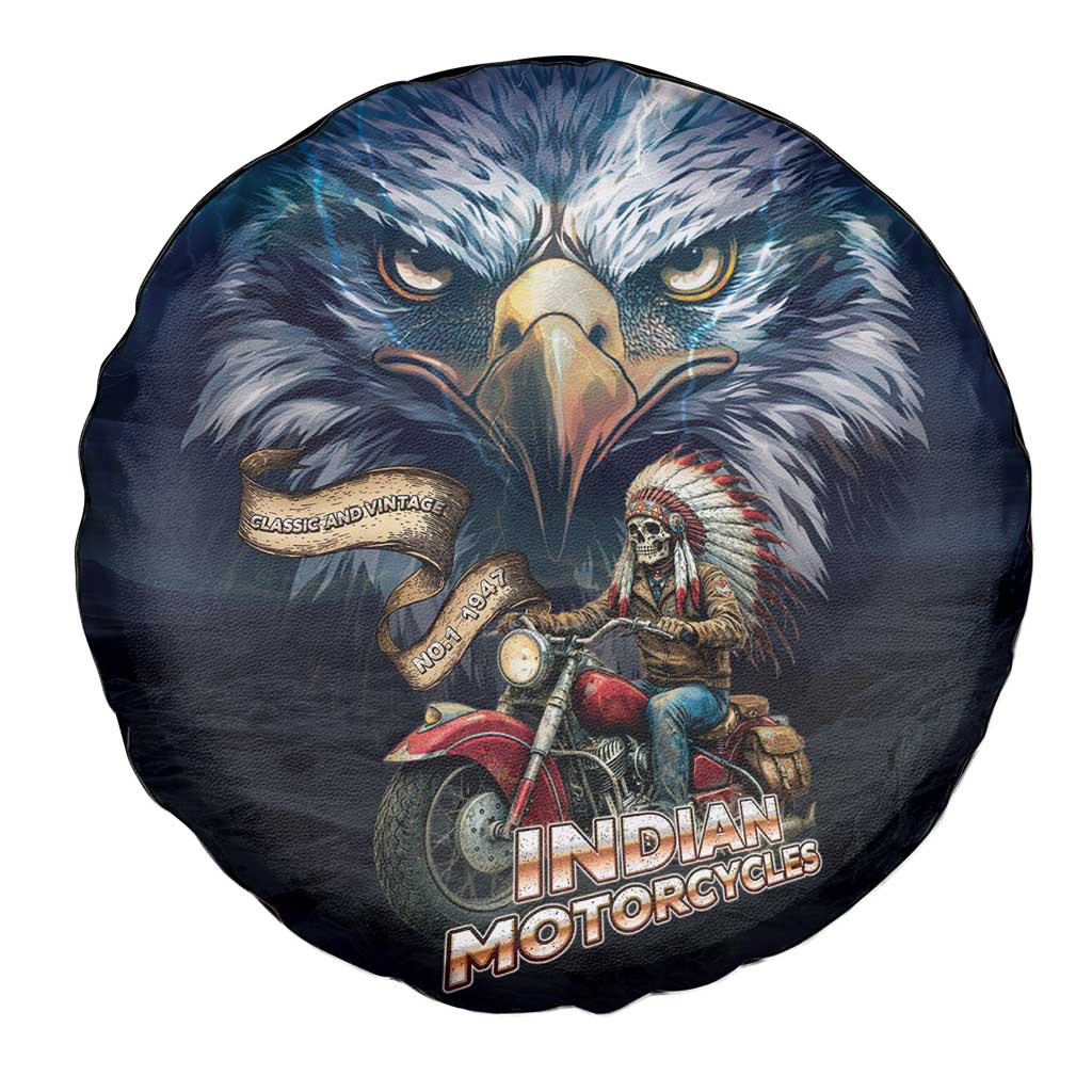 American Indian Legendary Motorcycle Spare Tire Cover Native American Retro Rider - Wonder Print Shop