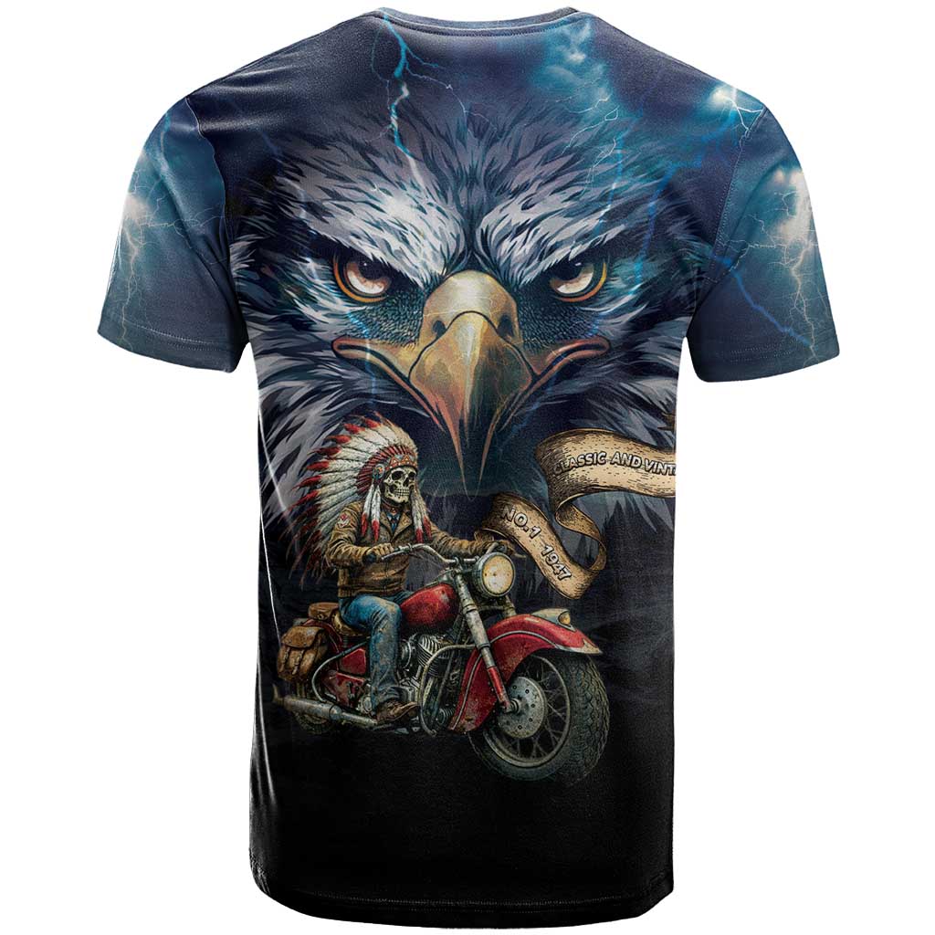 American Indian Legendary Motorcycle T Shirt Native American Retro Rider - Wonder Print Shop