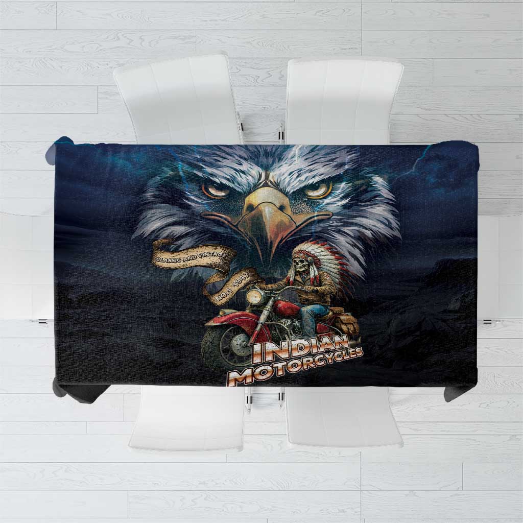 American Indian Legendary Motorcycle Tablecloth Native American Retro Rider - Wonder Print Shop