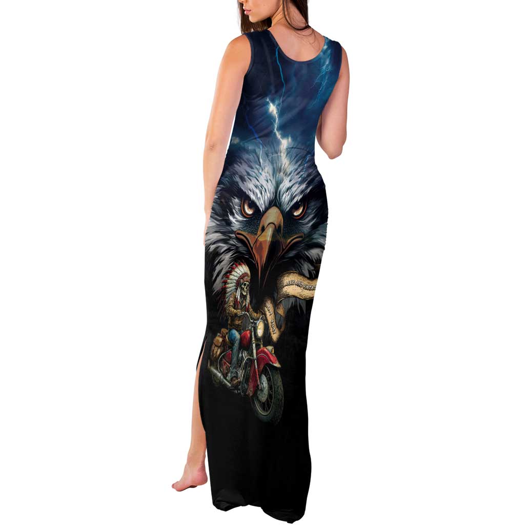 American Indian Legendary Motorcycle Tank Maxi Dress Native American Retro Rider - Wonder Print Shop