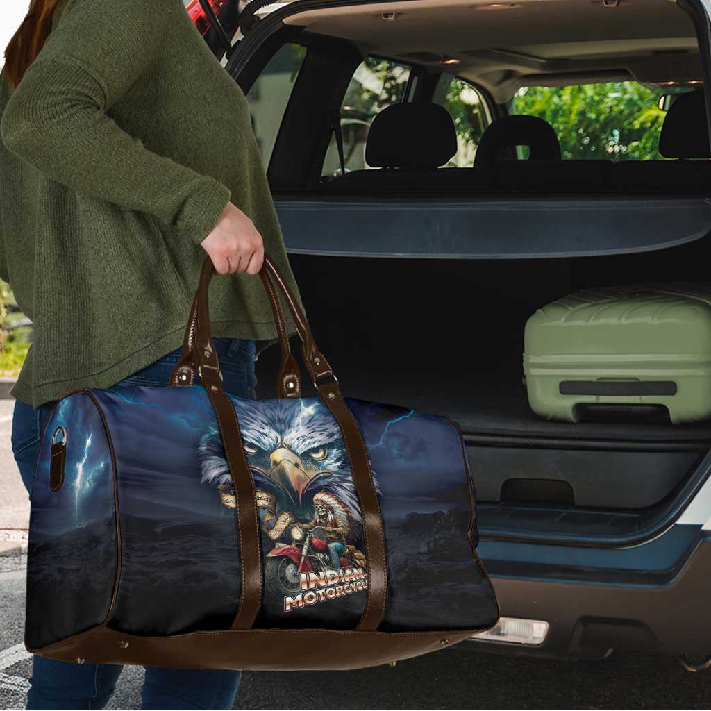 American Indian Legendary Motorcycle Travel Bag Native American Retro Rider - Wonder Print Shop