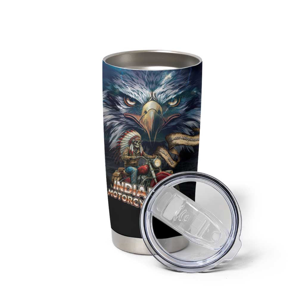 American Indian Legendary Motorcycle Tumbler Cup Native American Retro Rider - Wonder Print Shop