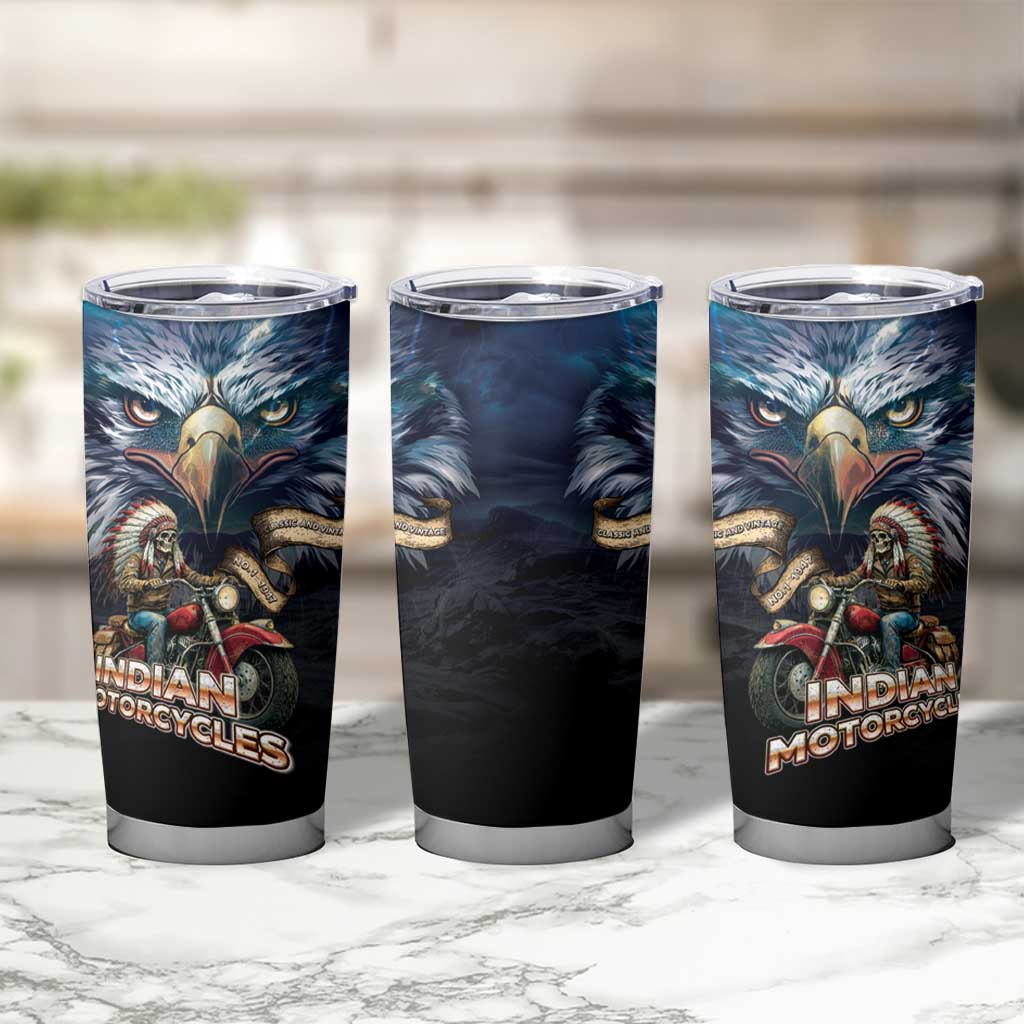 American Indian Legendary Motorcycle Tumbler Cup Native American Retro Rider - Wonder Print Shop