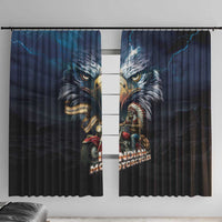 American Indian Legendary Motorcycle Window Curtain Native American Retro Rider - Wonder Print Shop