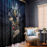 American Indian Legendary Motorcycle Window Curtain Native American Retro Rider - Wonder Print Shop