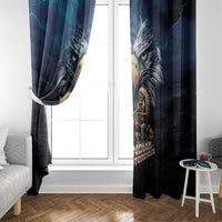 American Indian Legendary Motorcycle Window Curtain Native American Retro Rider - Wonder Print Shop