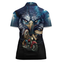 American Indian Legendary Motorcycle Women Polo Shirt Native American Retro Rider - Wonder Print Shop