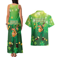 St Patrick's Day Couples Matching Tank Maxi Dress and Hawaiian Shirt Ready To Shamrock