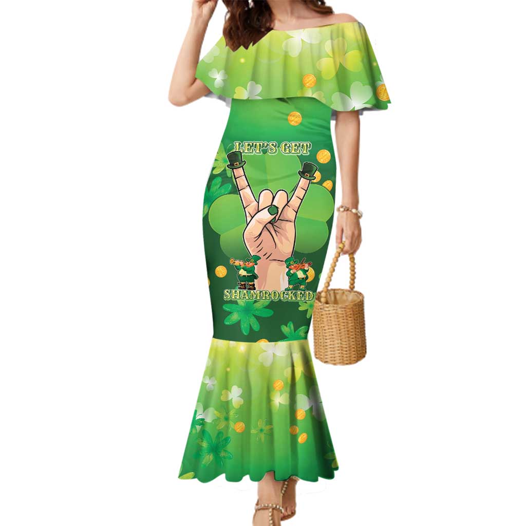 St Patrick's Day Family Matching Mermaid Dress and Hawaiian Shirt Ready To Shamrock