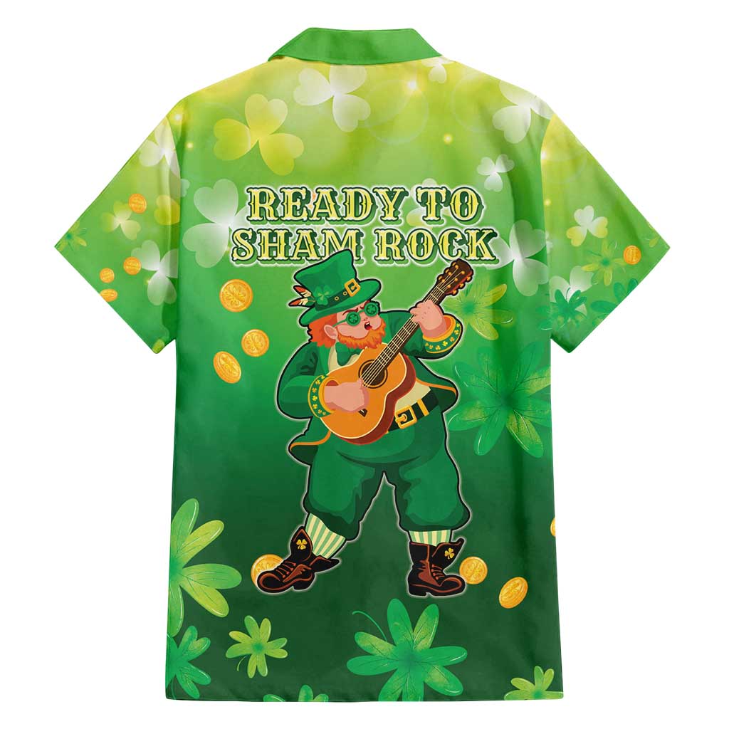 St Patrick's Day Family Matching Off Shoulder Short Dress and Hawaiian Shirt Ready To Shamrock