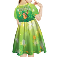 St Patrick's Day Kid Short Sleeve Dress Ready To Shamrock