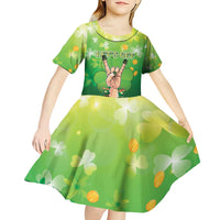 St Patrick's Day Kid Short Sleeve Dress Ready To Shamrock