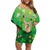 St Patrick's Day Off Shoulder Short Dress Ready To Shamrock