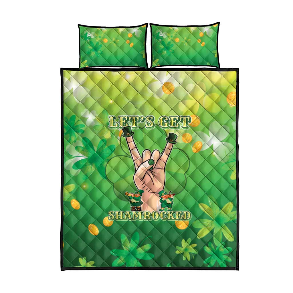 St Patrick's Day Quilt Bed Set Ready To Shamrock