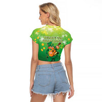 St Patrick's Day Raglan Cropped T Shirt Ready To Shamrock