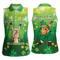 St Patrick's Day Women Sleeveless Polo Shirt Ready To Shamrock