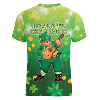 St Patrick's Day Women V-Neck T-Shirt Ready To Shamrock