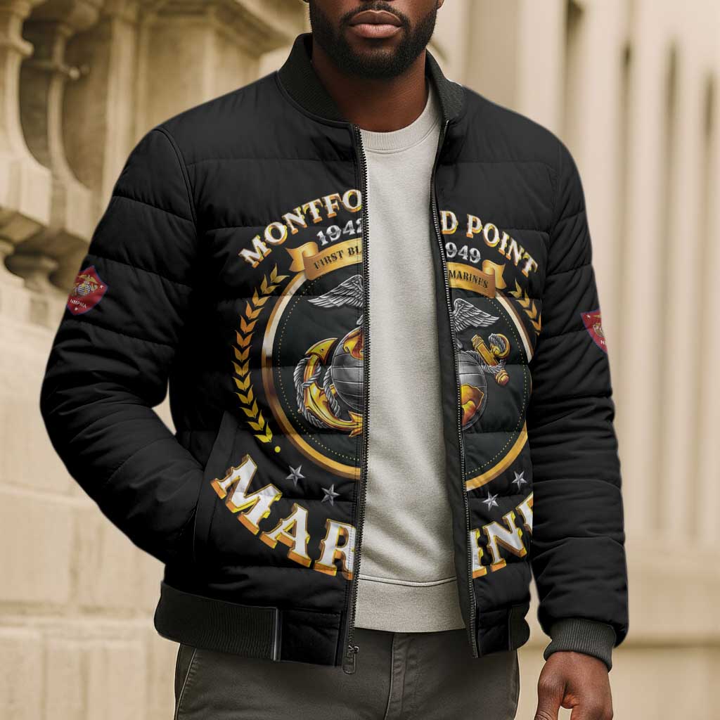 Montford Point Marines Legacy Bomber Puffer Jacket Honoring The Legend