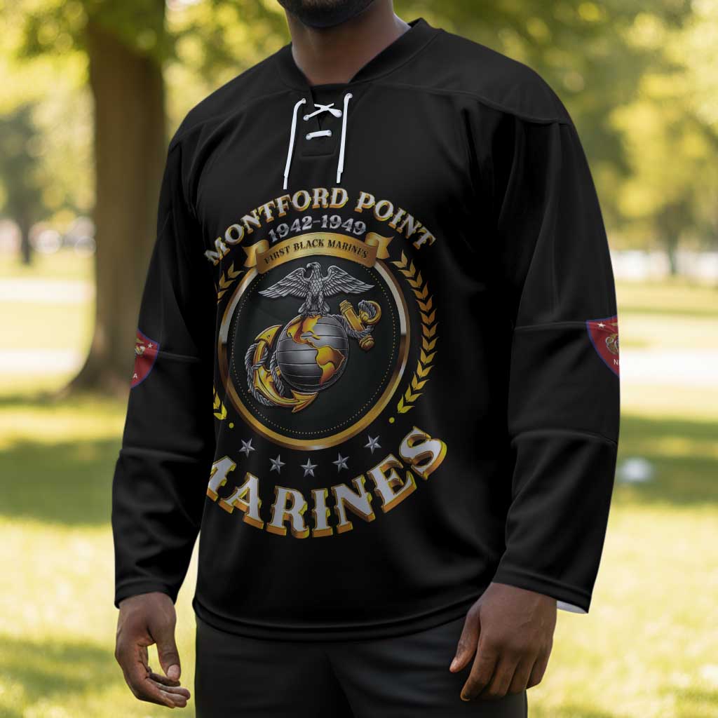 Montford Point Marines Legacy Hockey Jersey Honoring The Legend