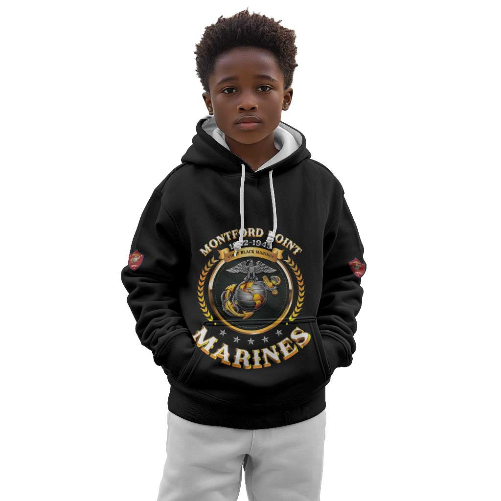 Montford Point Marines Legacy Kid Hoodie Honoring The Legend