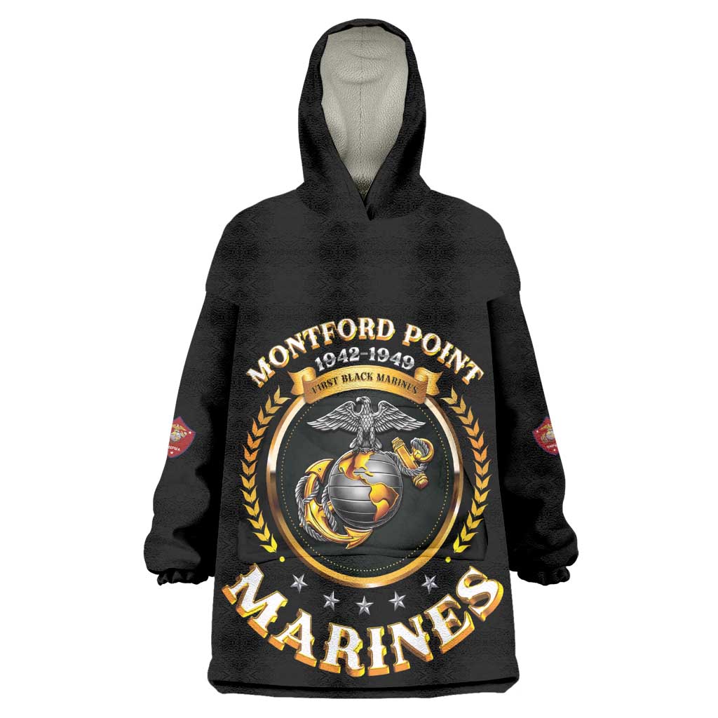 Montford Point Marines Legacy Kid Wearable Blanket Hoodie Honoring The Legend