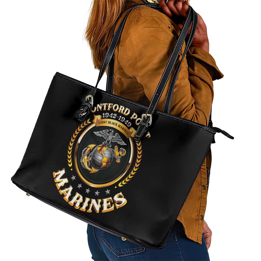 Montford Point Marines Legacy Leather Tote Bag Honoring The Legend