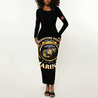 Montford Point Marines Legacy Long Sleeve Bodycon Dress Honoring The Legend