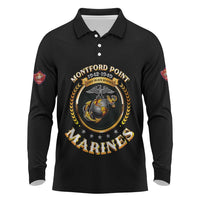 Montford Point Marines Legacy Long Sleeve Polo Shirt Honoring The Legend