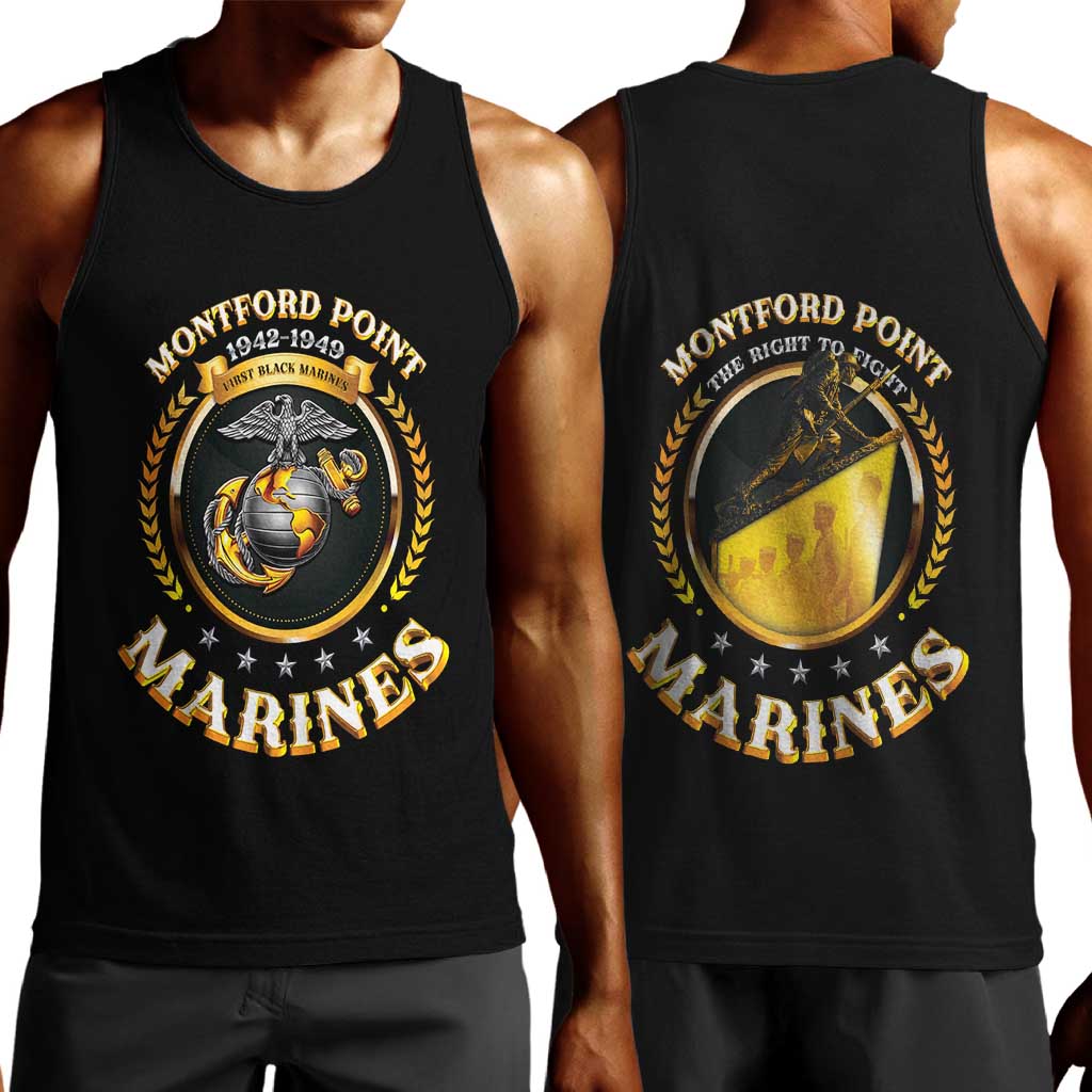 Montford Point Marines Legacy Men Tank Top Honoring The Legend