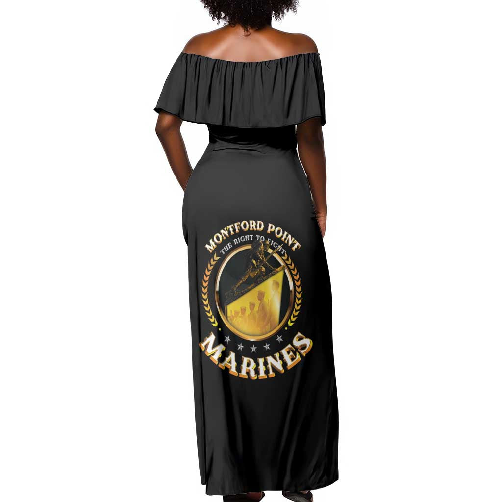 Montford Point Marines Legacy Off Shoulder Maxi Dress Honoring The Legend