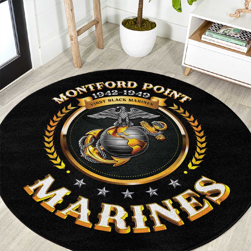 Montford Point Marines Legacy Round Carpet Honoring The Legend