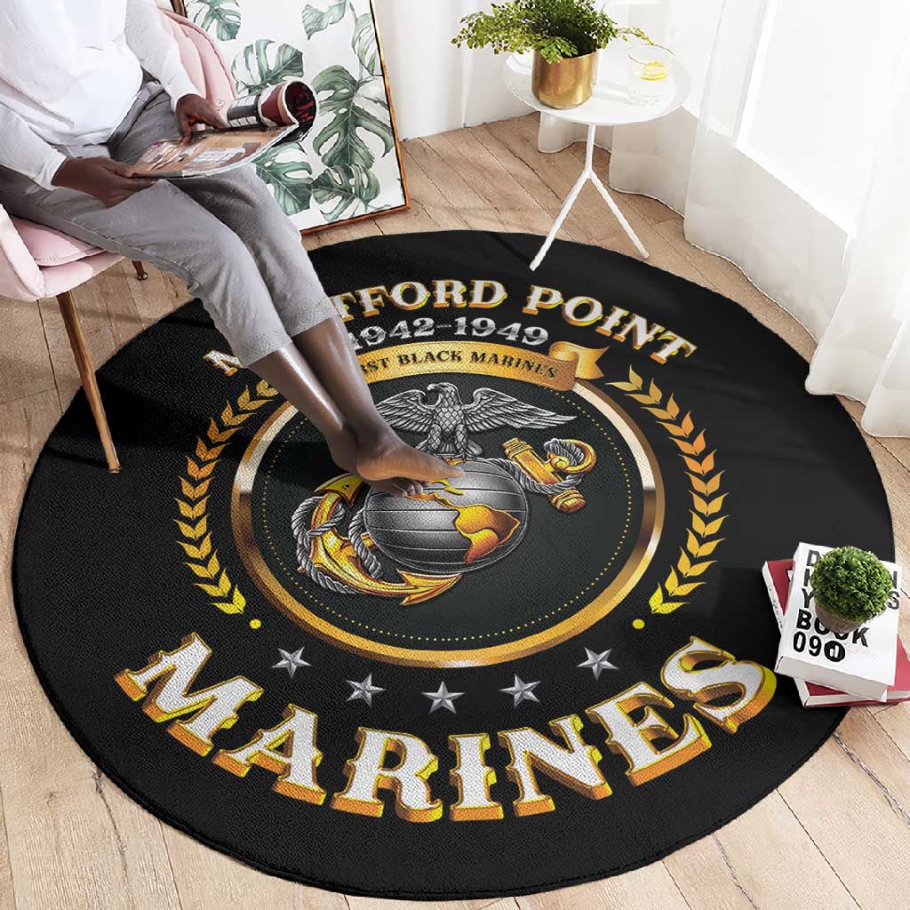 Montford Point Marines Legacy Round Carpet Honoring The Legend