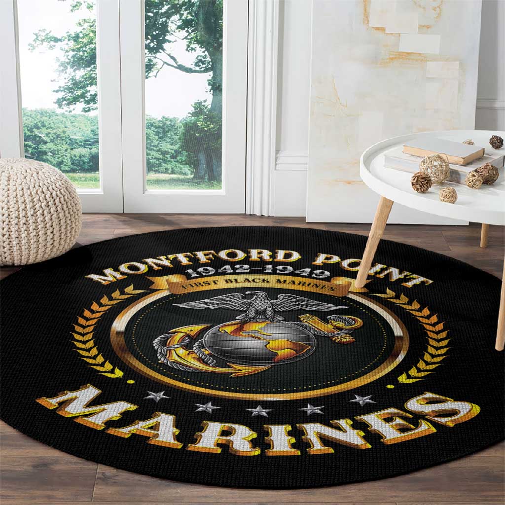 Montford Point Marines Legacy Round Carpet Honoring The Legend