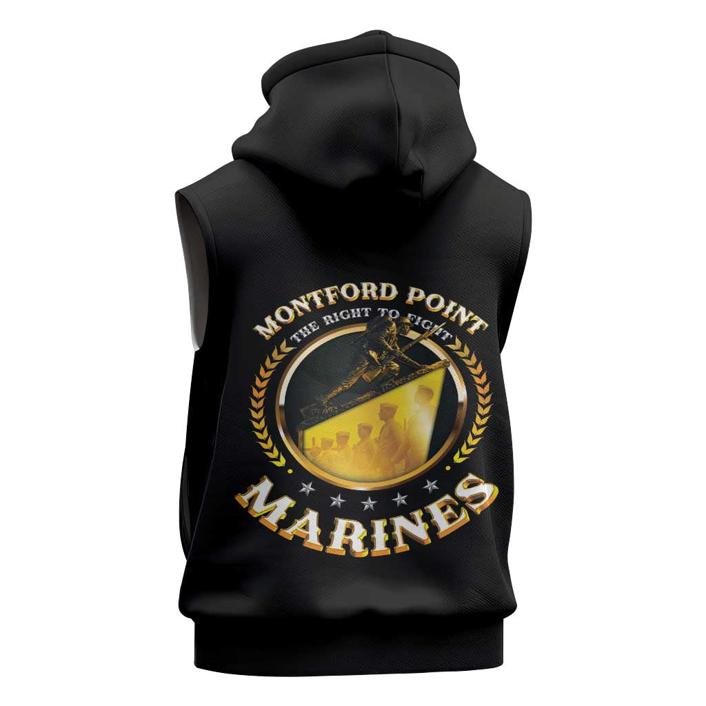 Montford Point Marines Legacy Sleeveless Zip Hoodie Honoring The Legend