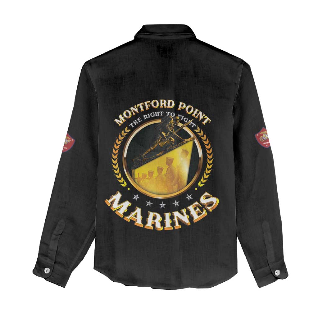 Montford Point Marines Legacy Women Casual Shirt Honoring The Legend
