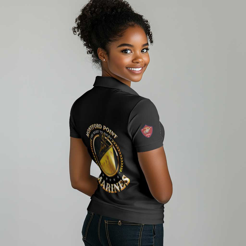 Montford Point Marines Legacy Women Polo Shirt Honoring The Legend