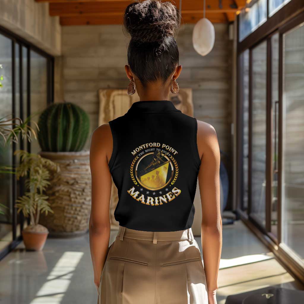 Montford Point Marines Legacy Women Sleeveless Polo Shirt Honoring The Legend