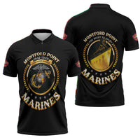 Montford Point Marines Legacy Zipper Polo Shirt Honoring The Legend