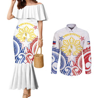 Philippines Couples Matching Mermaid Dress and Long Sleeve Button Shirt Katipunan Andres Bonifacio