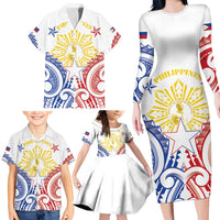 Philippines Family Matching Long Sleeve Bodycon Dress and Hawaiian Shirt Katipunan Andres Bonifacio