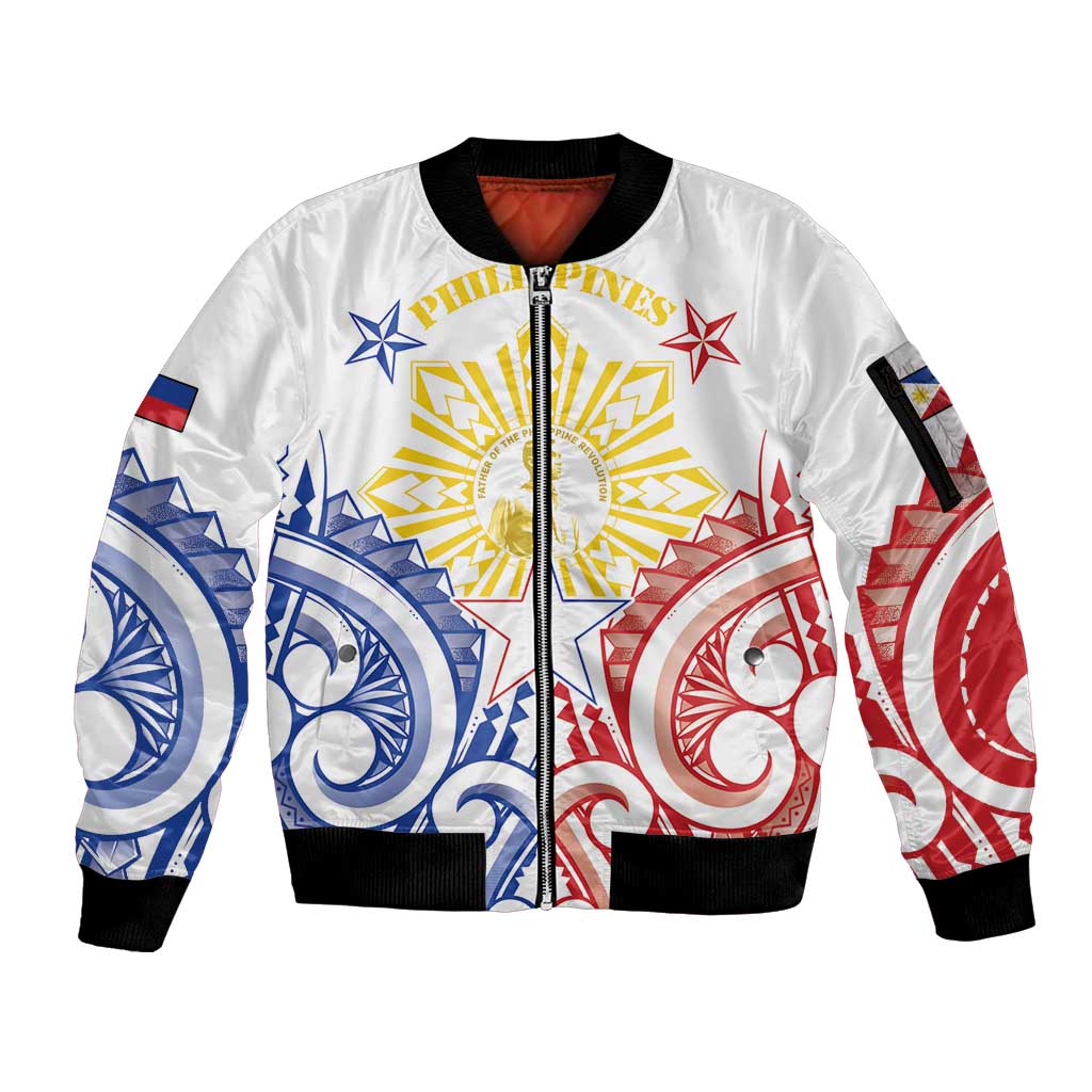 Philippines Sleeve Zip Bomber Jacket Katipunan Andres Bonifacio