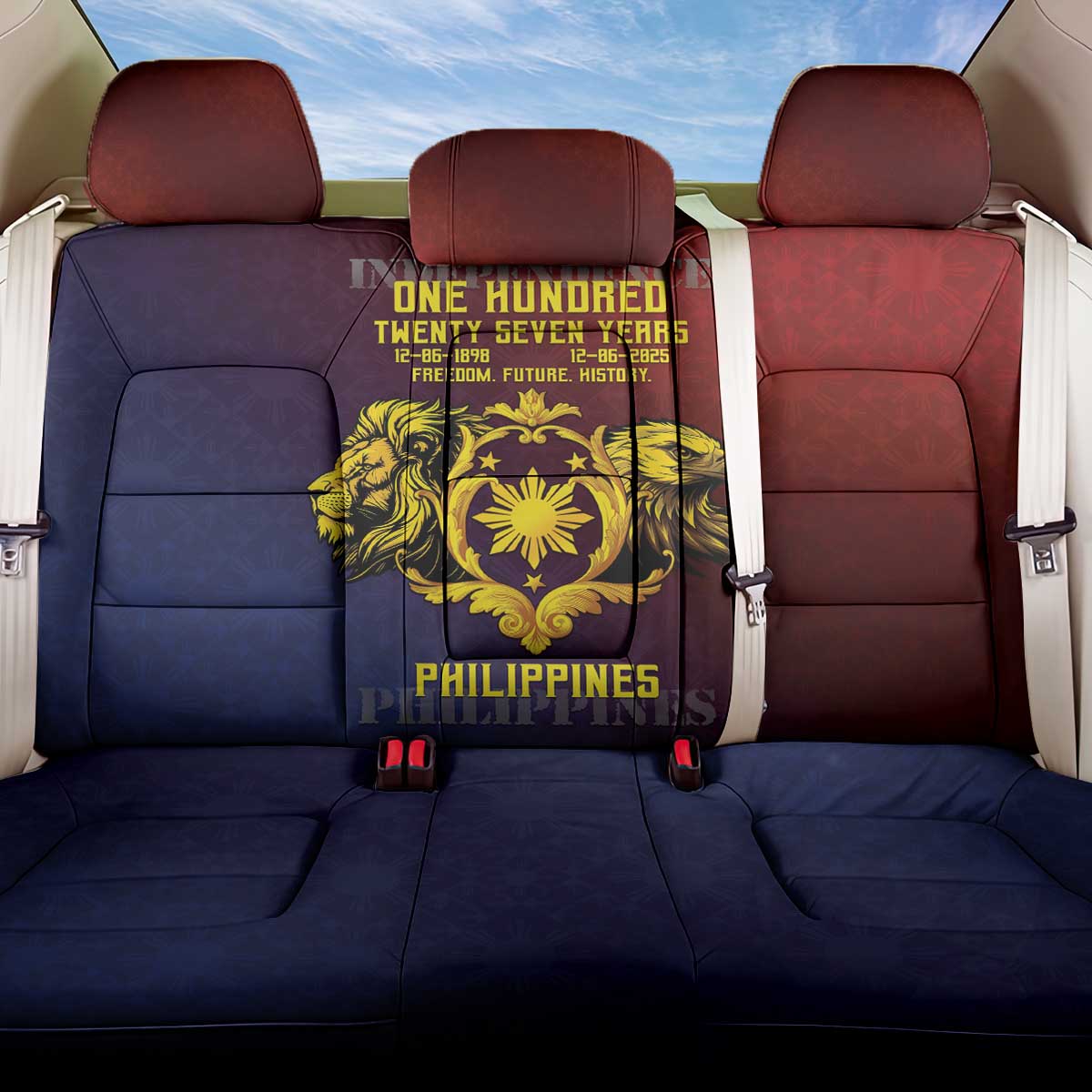 Philippines 127th Independence Day Back Car Seat Cover Special Style