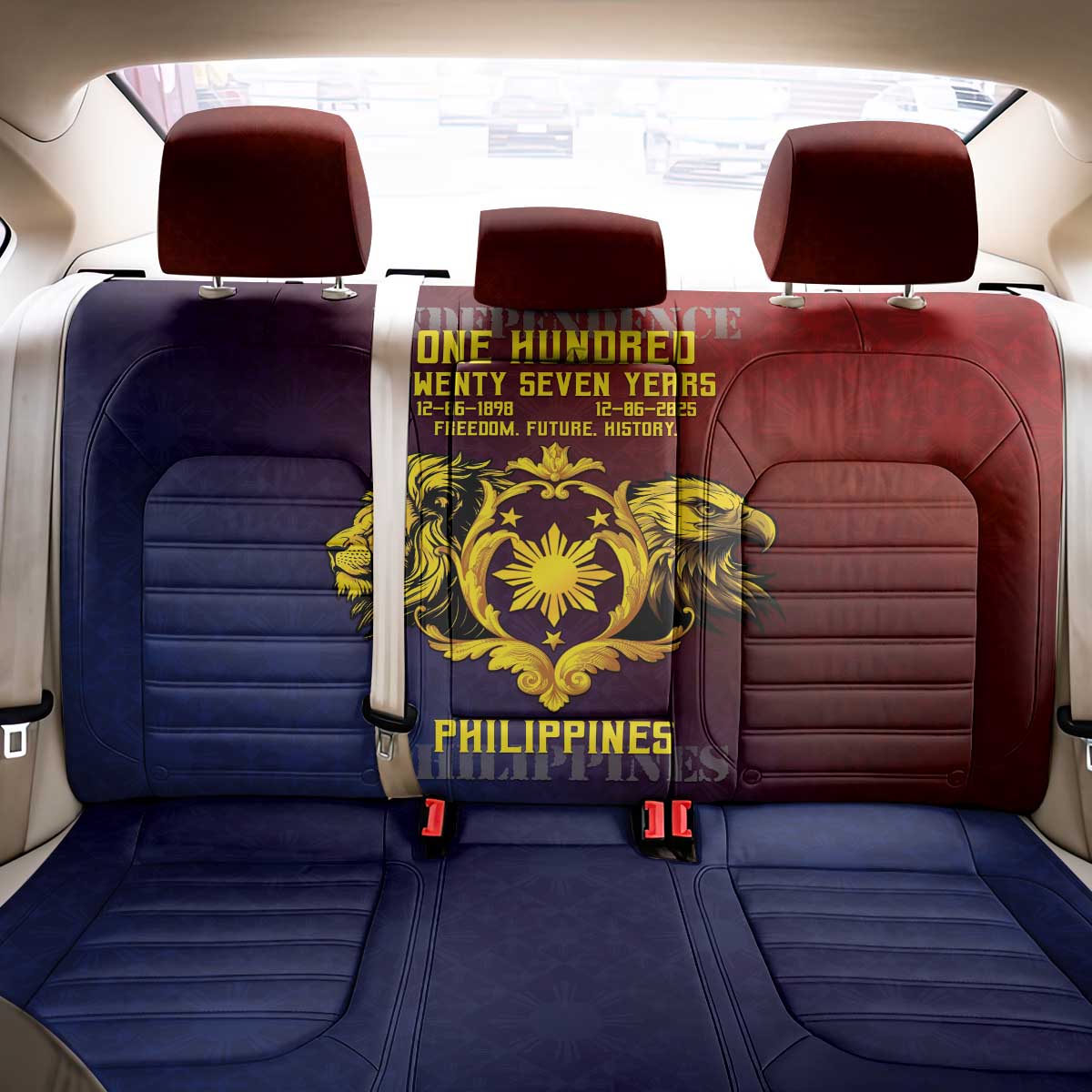 Philippines 127th Independence Day Back Car Seat Cover Special Style