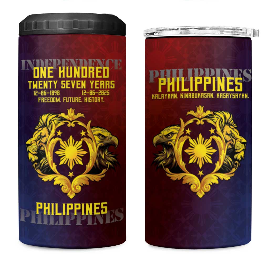 Philippines 127th Independence Day 4 in 1 Can Cooler Tumbler Special Style