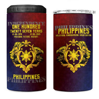 Philippines 127th Independence Day 4 in 1 Can Cooler Tumbler Special Style
