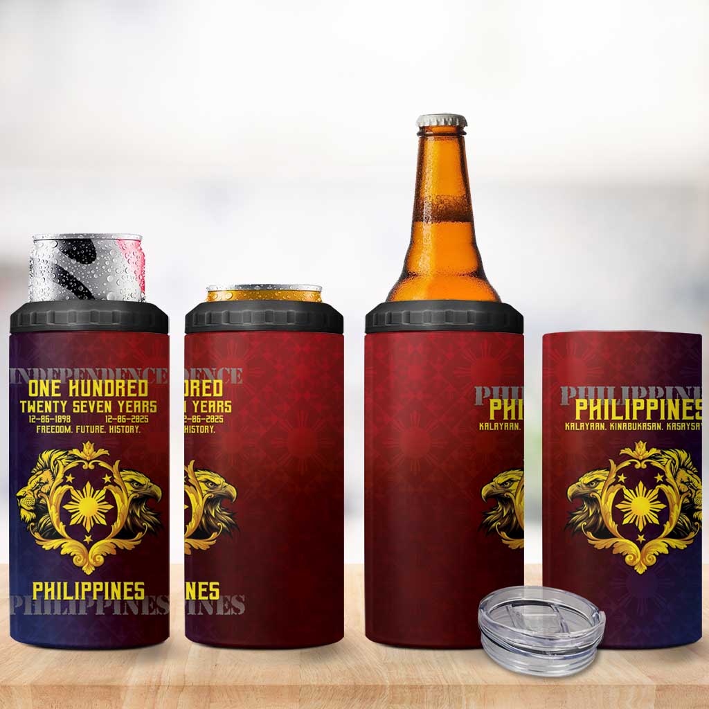 Philippines 127th Independence Day 4 in 1 Can Cooler Tumbler Special Style