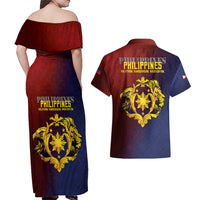 Philippines 127th Independence Day Couples Matching Off Shoulder Maxi Dress and Hawaiian Shirt Special Style