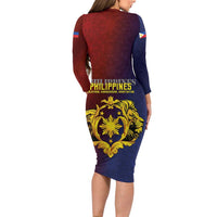 Philippines 127th Independence Day Family Matching Long Sleeve Bodycon Dress and Hawaiian Shirt Special Style