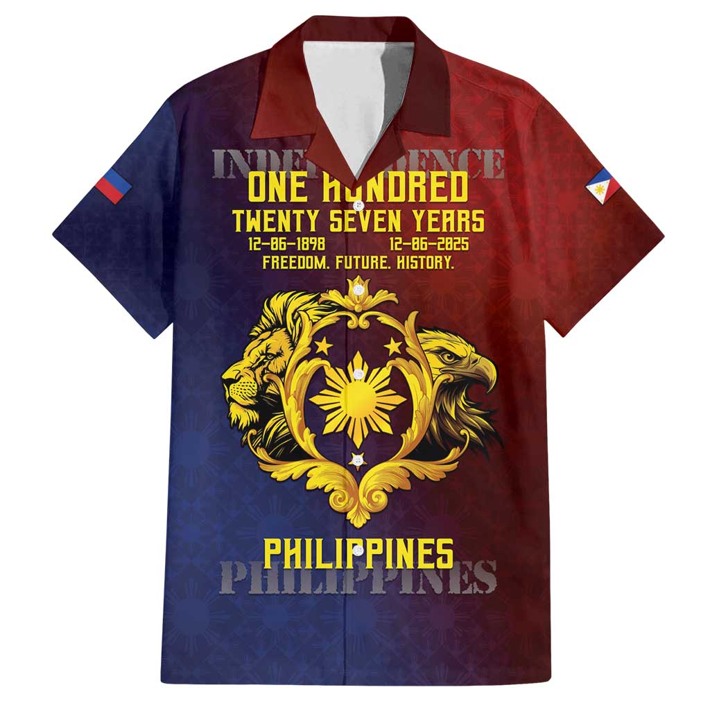 Philippines 127th Independence Day Family Matching Off Shoulder Maxi Dress and Hawaiian Shirt Special Style