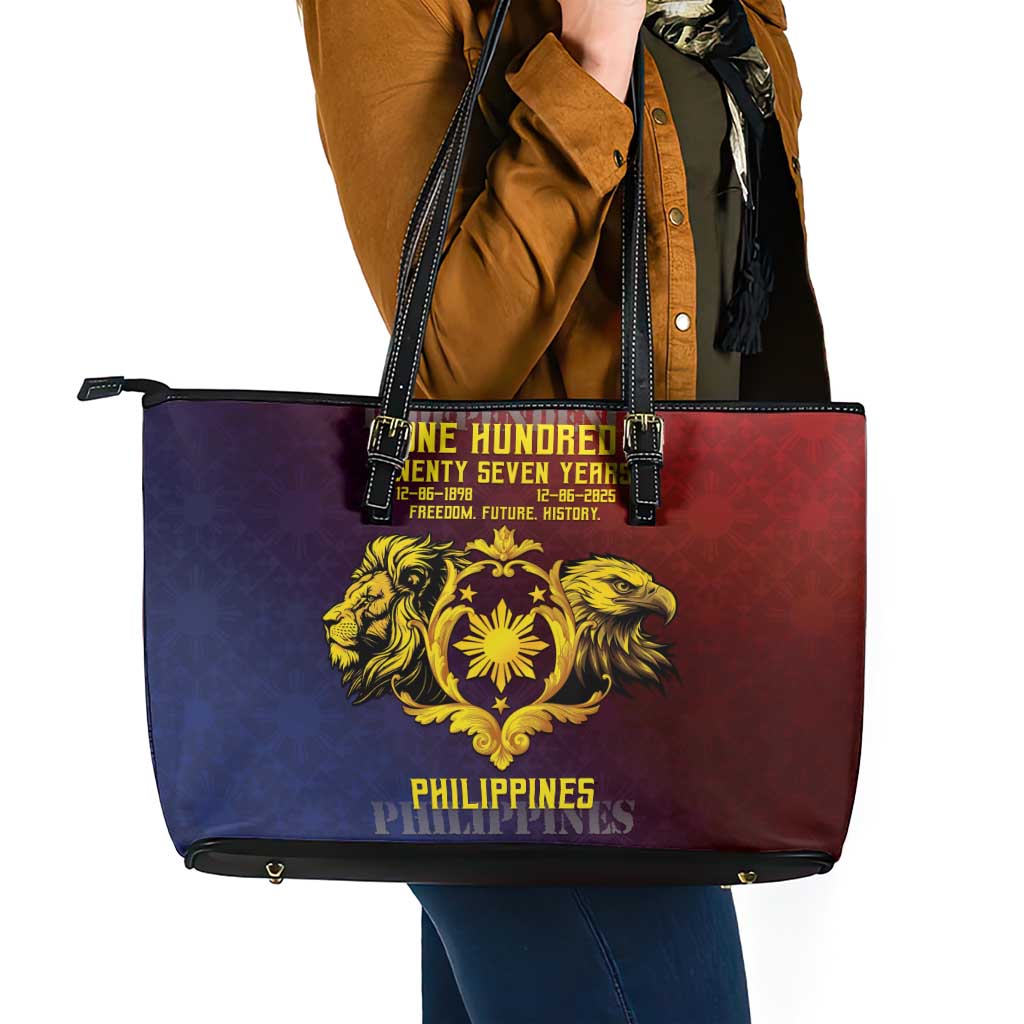 Philippines 127th Independence Day Leather Tote Bag Special Style